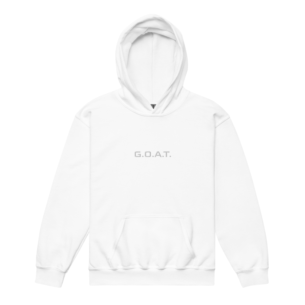 "Kids G.O.A.T. Hoodie - Greatest of All Time, Child's Goat Sweatshirt, Trendy Toddler and Youth Sizes, Cozy and Stylish