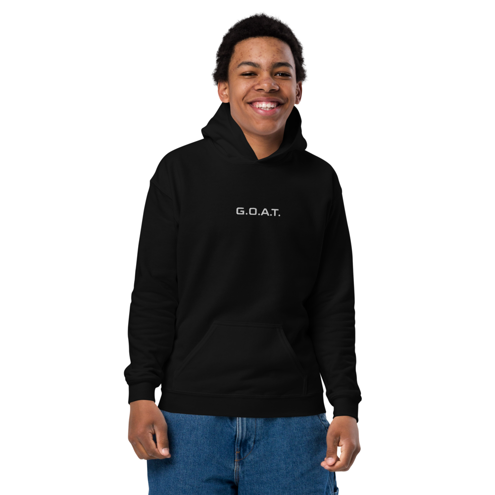 "Kids G.O.A.T. Hoodie - Greatest of All Time, Child's Goat Sweatshirt, Trendy Toddler and Youth Sizes, Cozy and Stylish