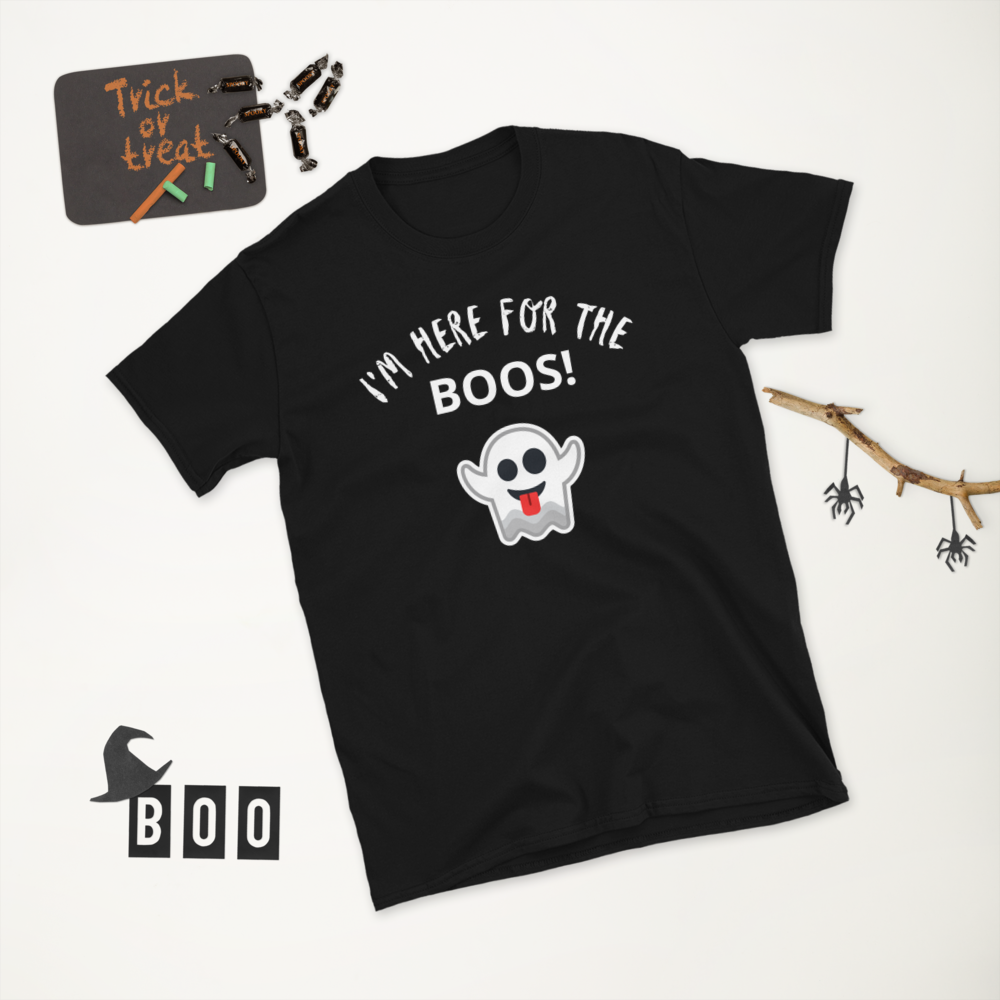 Funky Women's Halloween T-Shirt/Costume - I'm here for the Boos!