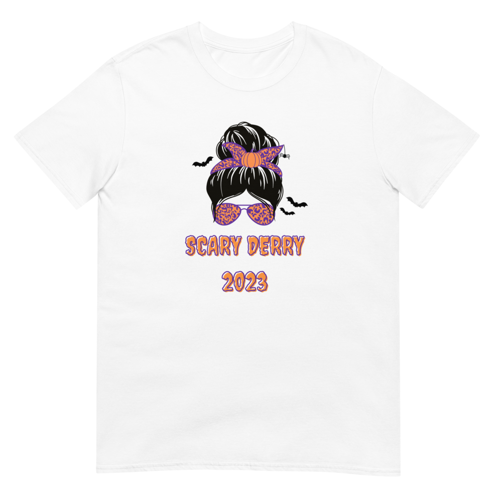 Women's Scary Derry 2023 Halloween T-shirt - Haunt in Style!  Description: