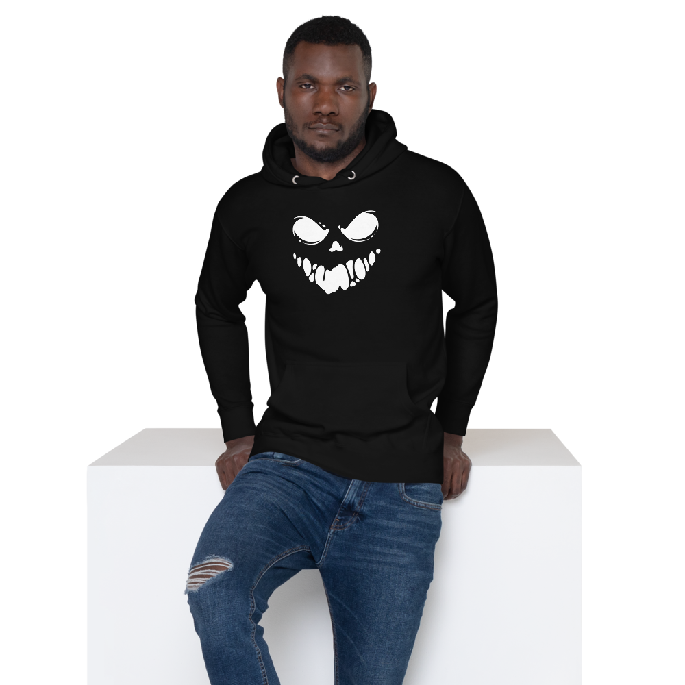 Men's Scary Black Hoodie - Perfect for Chilling in Style