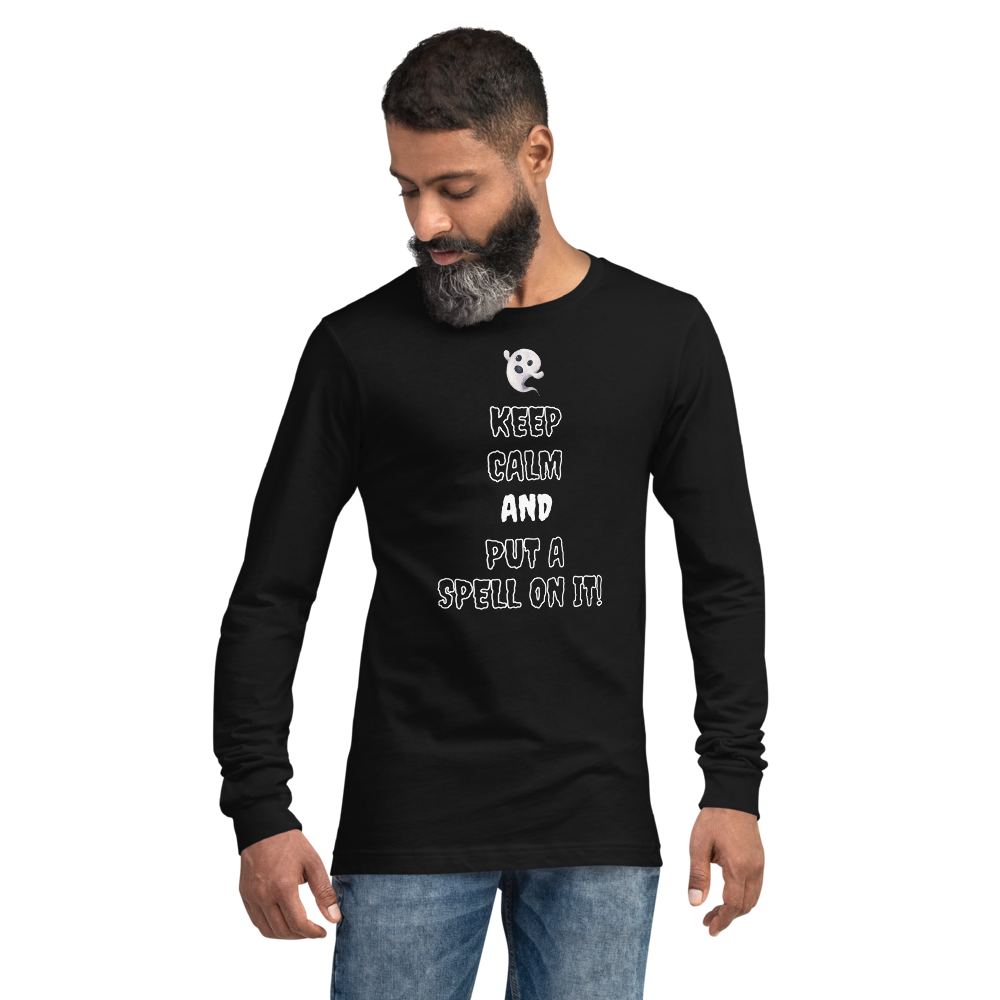 Keep Calm and Put a Spell on it!  Halloween Men's long sleeve top