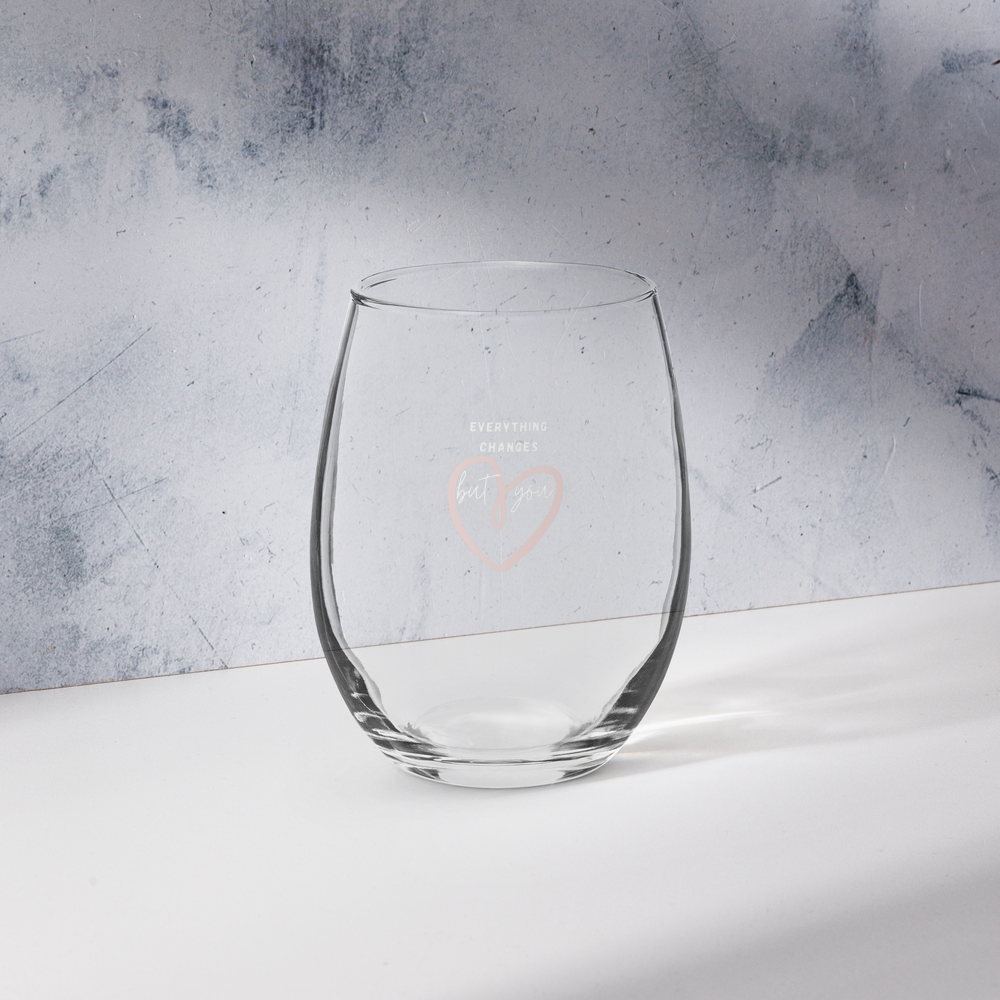 Exclusive Take That Inspired Stemless Wine Glass - "Everything Changes"