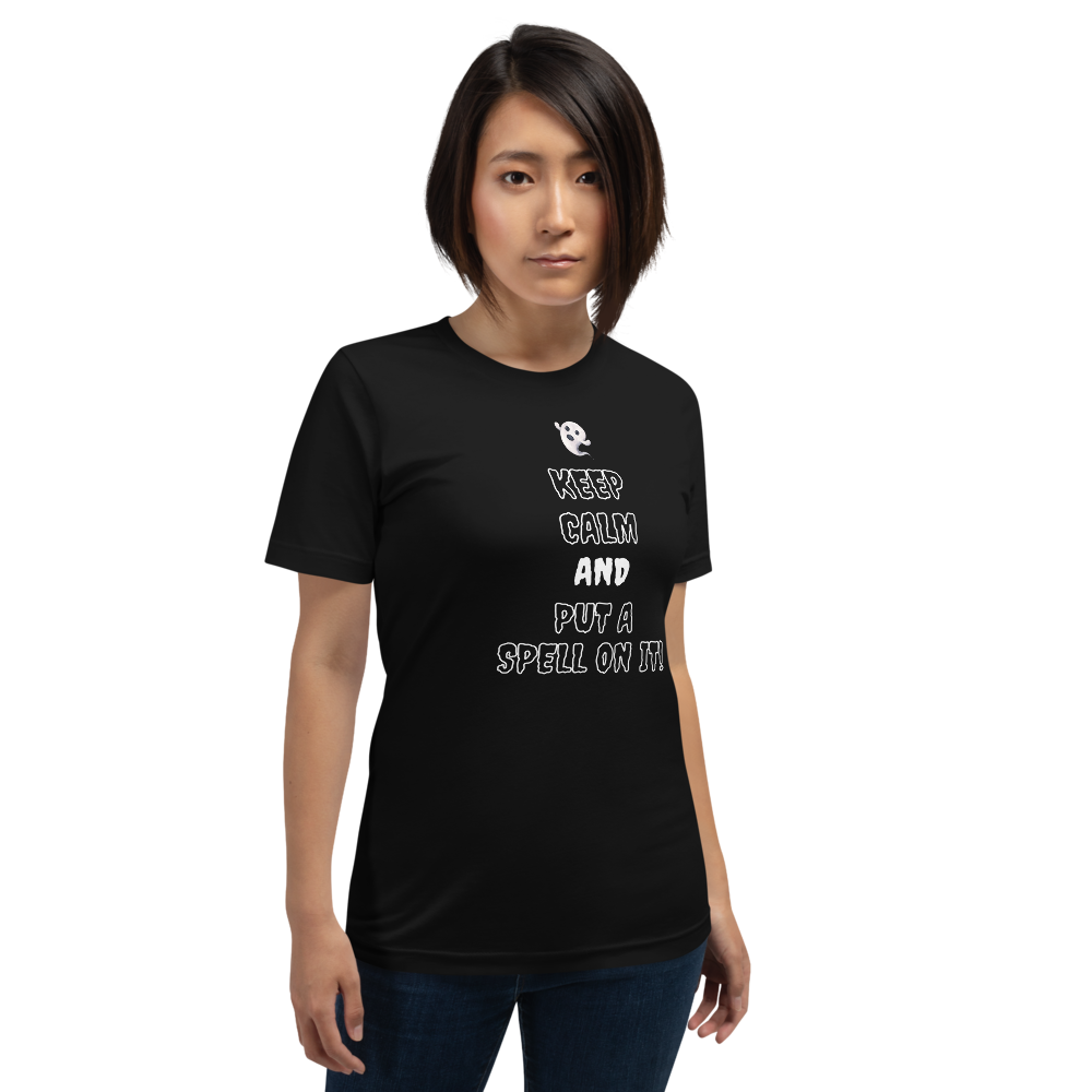 Keep Calm and Put a Spell on it!  Funky Women's Halloween T-shirt/Costume