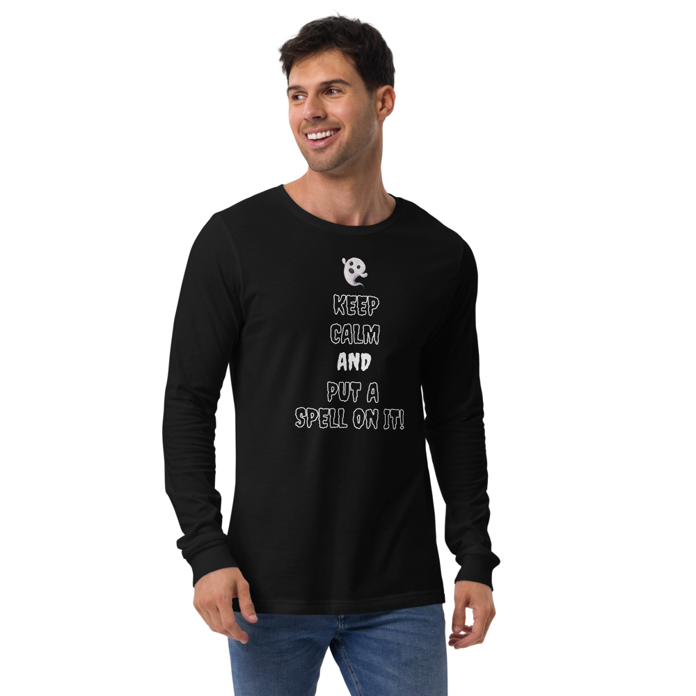 Keep Calm and Put a Spell on it!  Halloween Men's long sleeve top