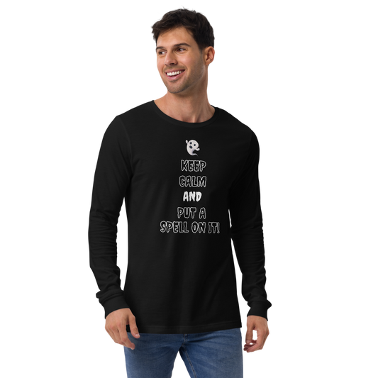 Keep Calm and Put a Spell on it!  Halloween Men's long sleeve top