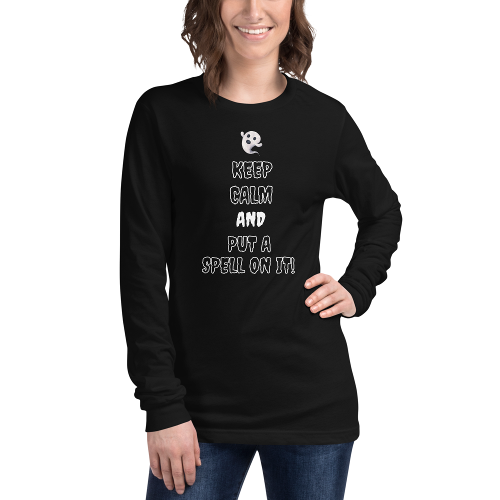 Keep Calm and Put a Spell on it!  Halloween Women's long sleeve top