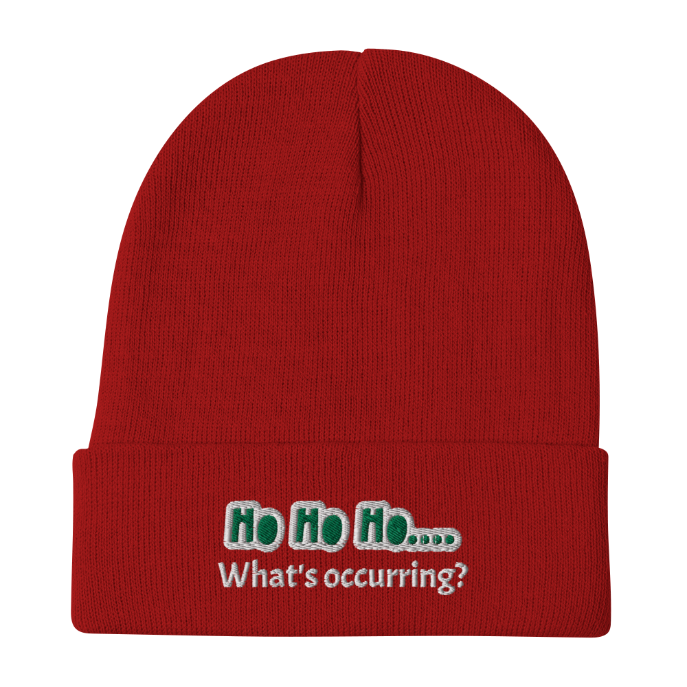 Ho Ho Ho!  What's occurring?  Christmas Hat