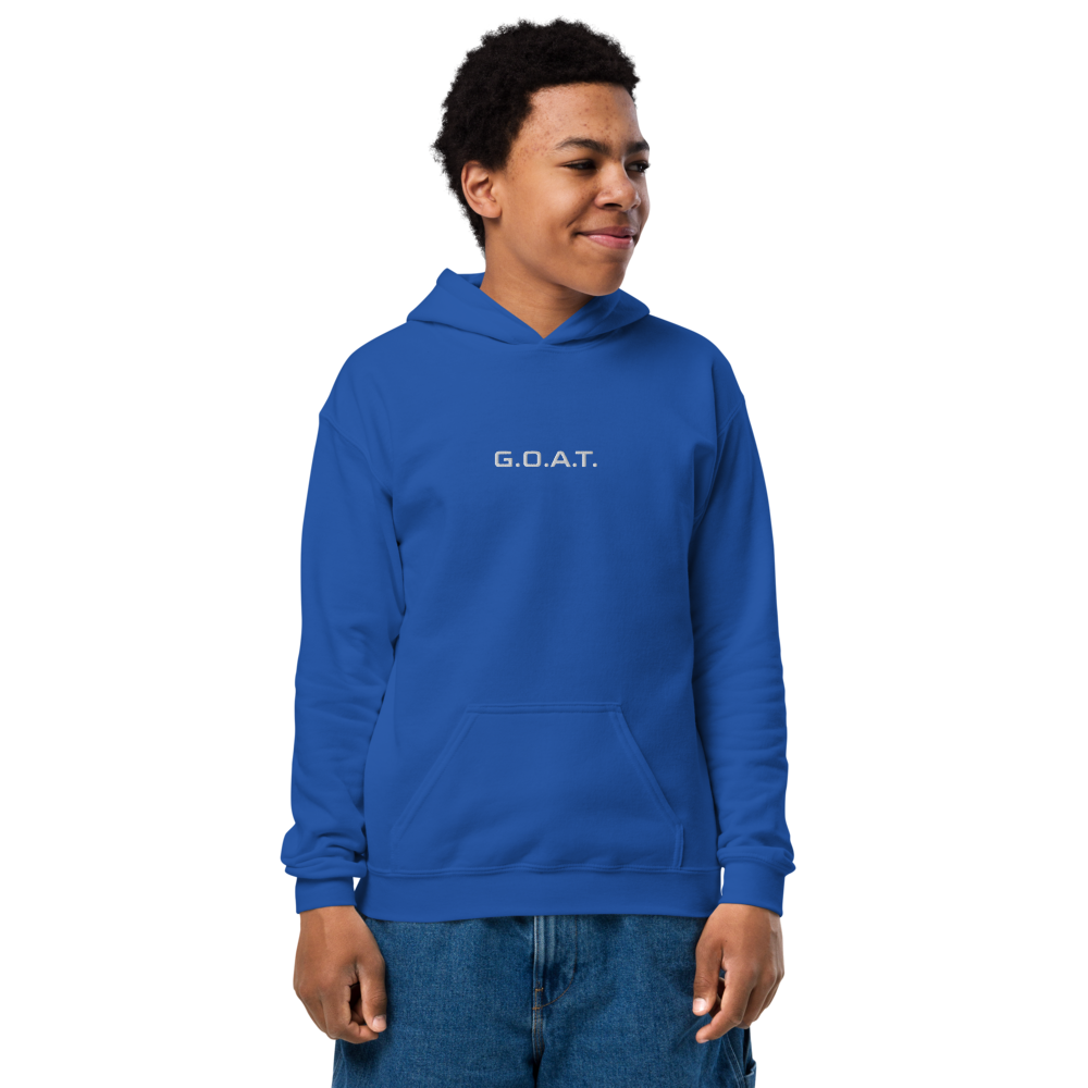 "Kids G.O.A.T. Hoodie - Greatest of All Time, Child's Goat Sweatshirt, Trendy Toddler and Youth Sizes, Cozy and Stylish