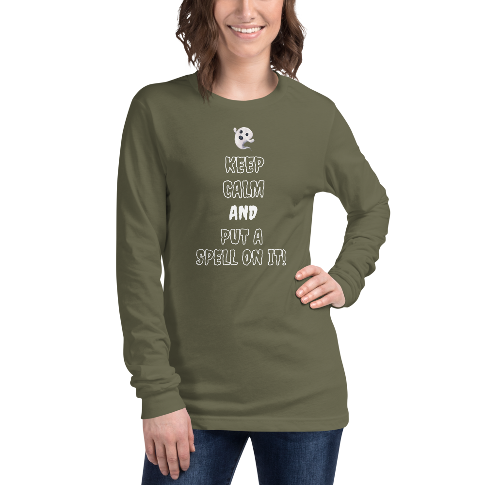 Keep Calm and Put a Spell on it!  Halloween Women's long sleeve top