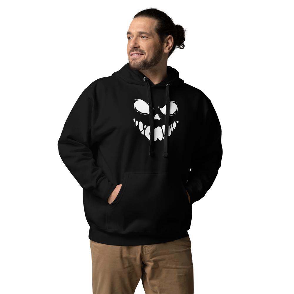 Men's Scary Black Hoodie - Perfect for Chilling in Style