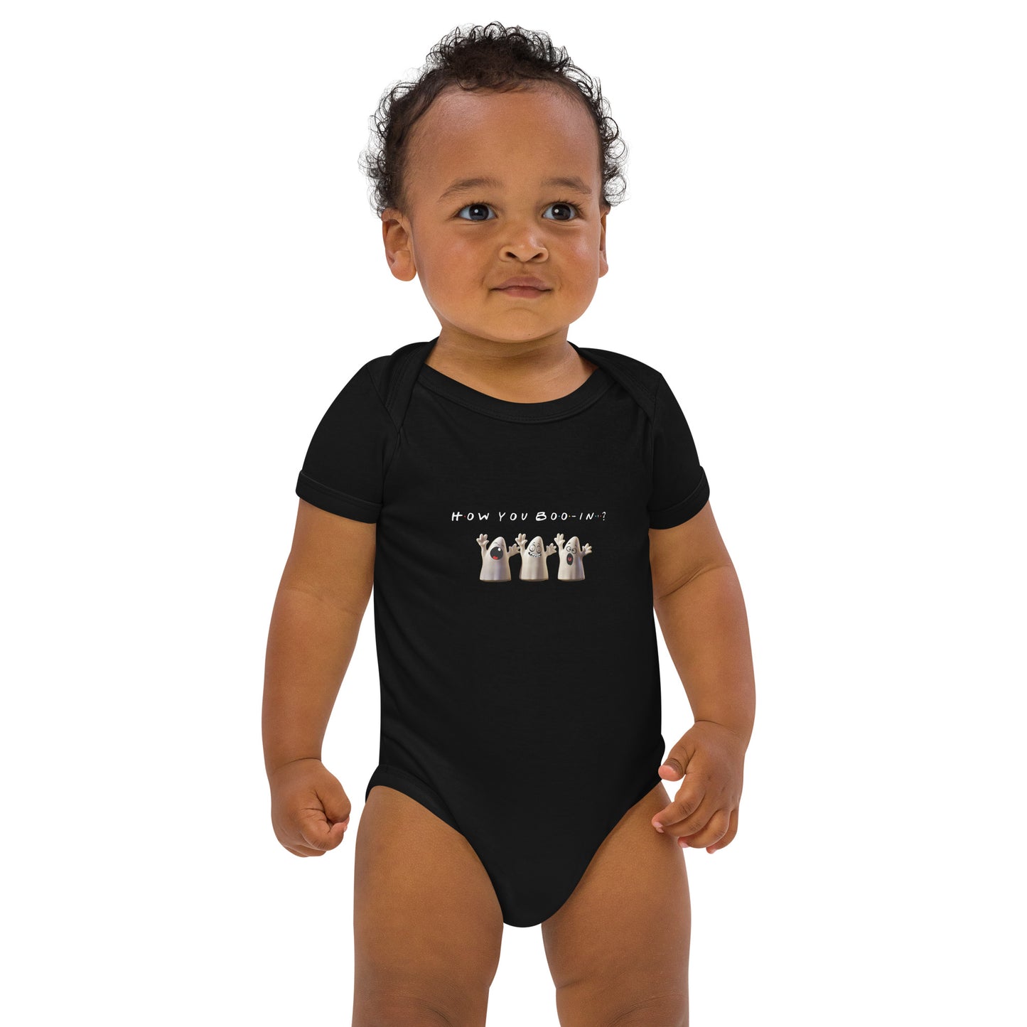 "How You Boo-in'?" - Organic cotton baby bodysuit