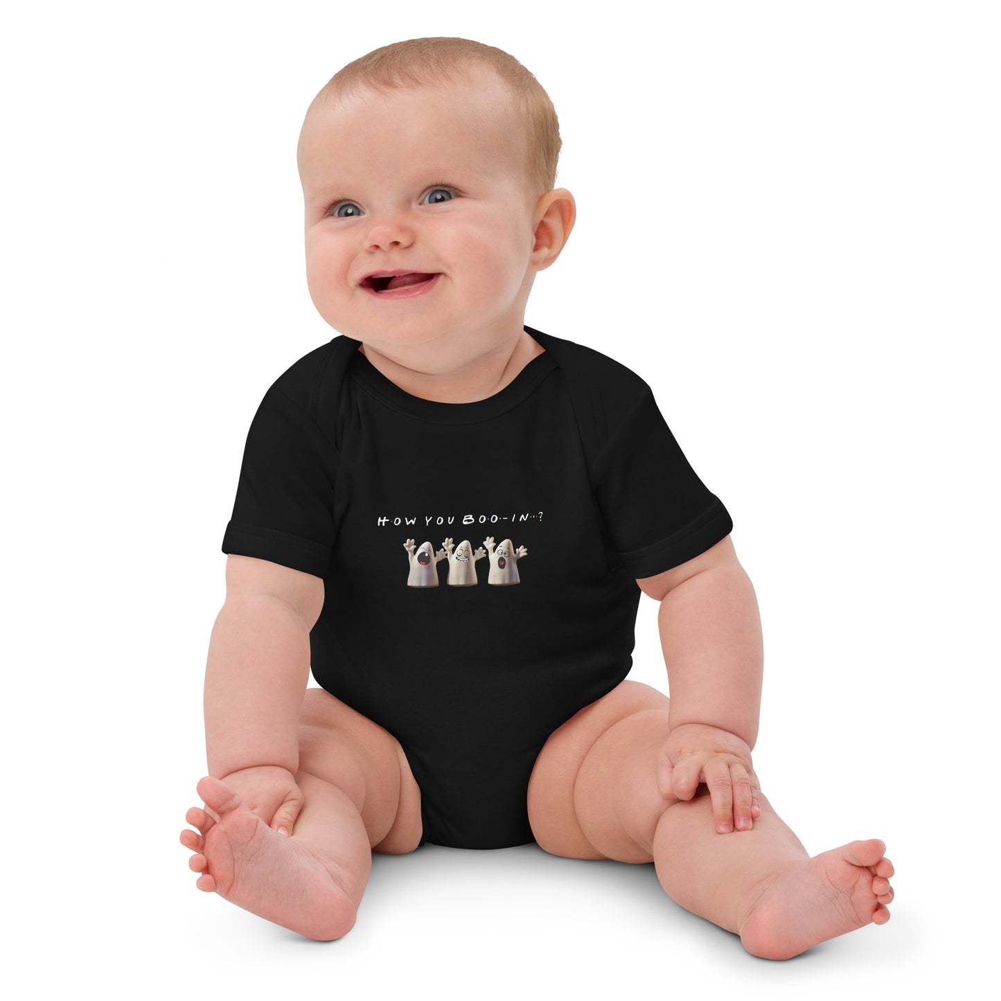 "How You Boo-in'?" - Organic cotton baby bodysuit