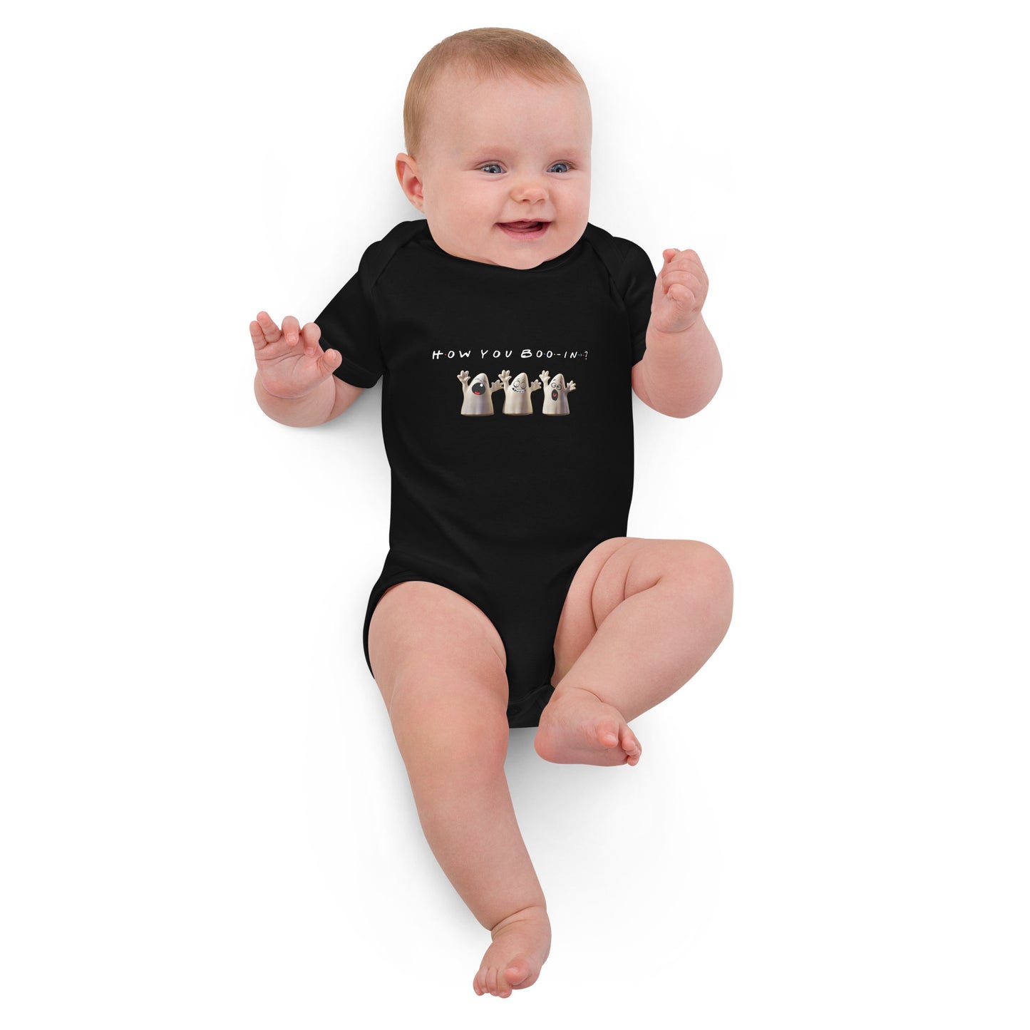 "How You Boo-in'?" - Organic cotton baby bodysuit