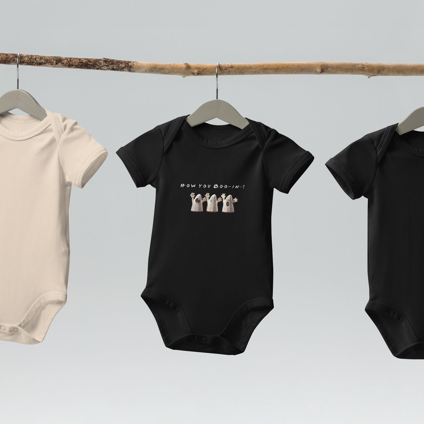 "How You Boo-in'?" - Organic cotton baby bodysuit