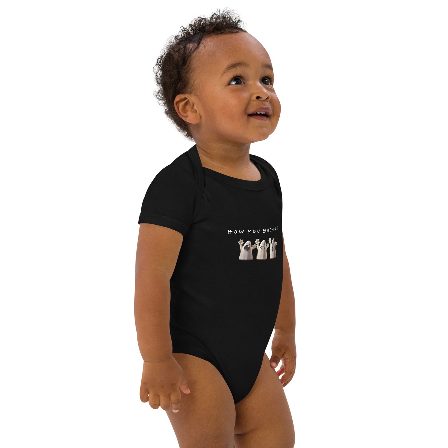 "How You Boo-in'?" - Organic cotton baby bodysuit