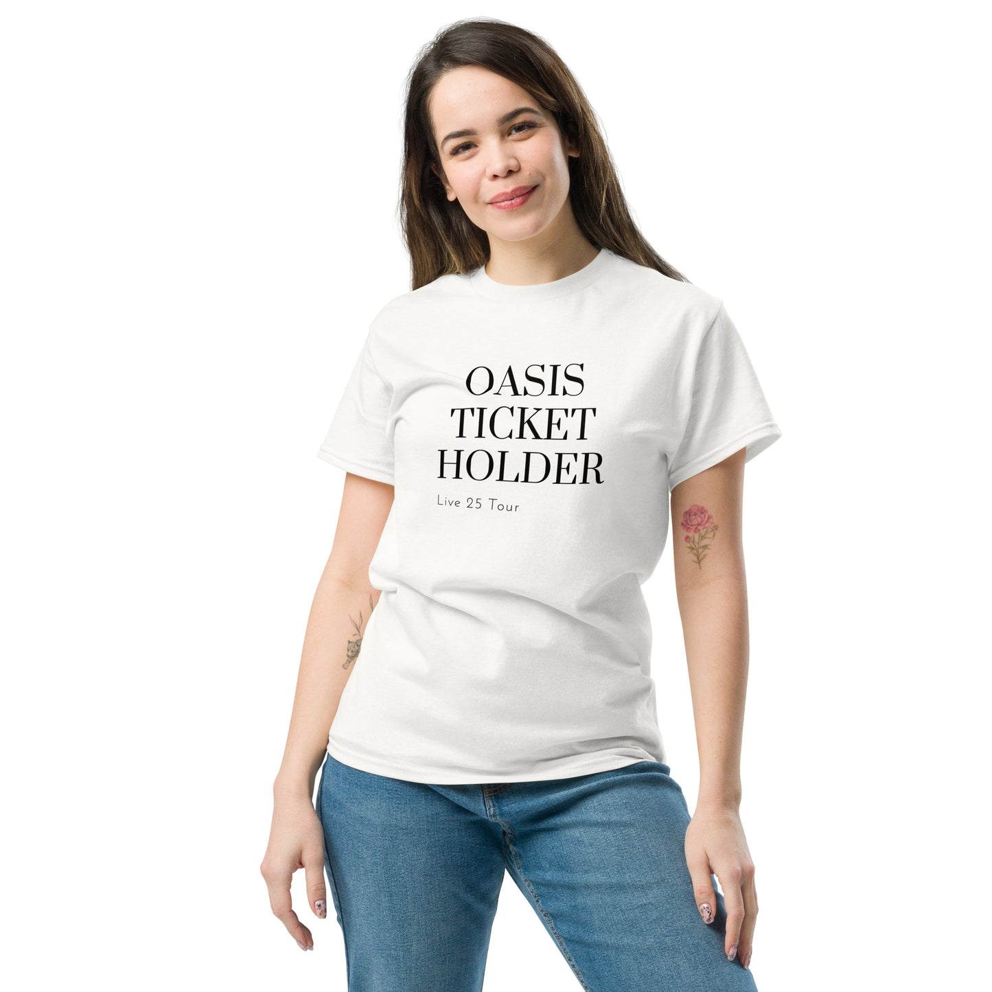 Oasis Ticket Holder White T-Shirt – Perfect Gift for Those Lucky Enough to Secure Oasis Tickets