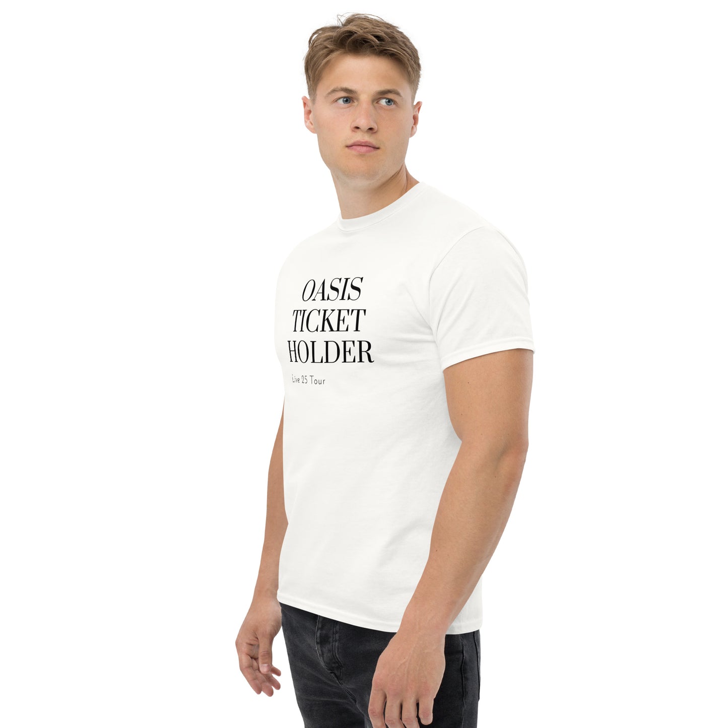 Oasis Ticket Holder White T-Shirt – Perfect Gift for Those Lucky Enough to Secure Oasis Tickets