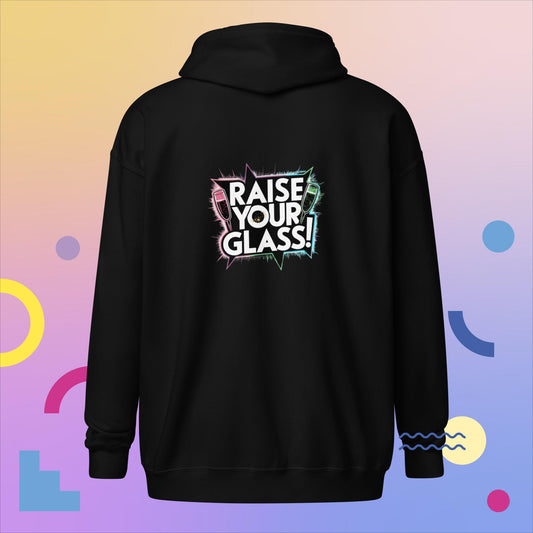 P!nk Summer Carnival 2024 Tour Hoodie with Rasie your Glass Back Print - Dublin Concert Zip-Up Hoodie
