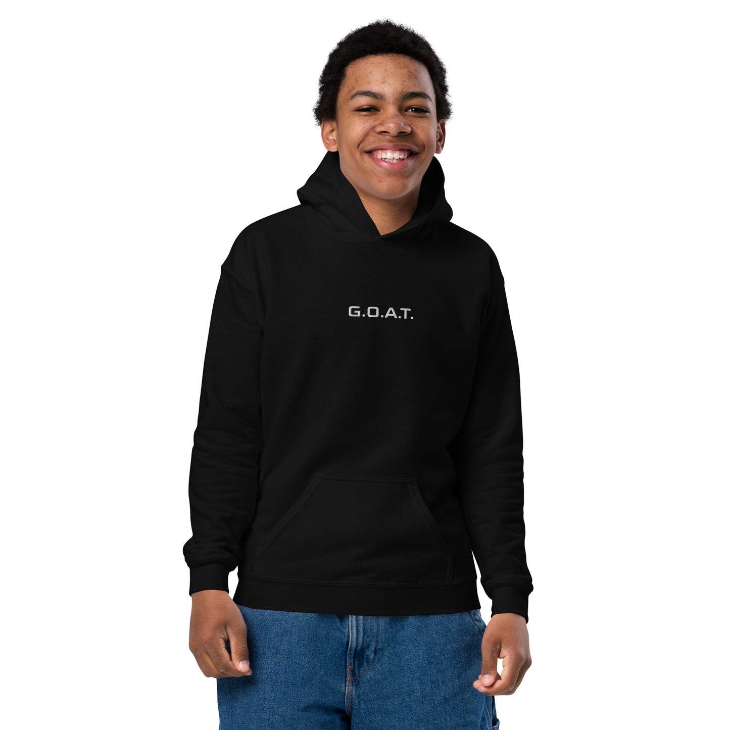 "Kids G.O.A.T. Hoodie - Greatest of All Time, Child's Goat Sweatshirt, Trendy Toddler and Youth Sizes, Cozy and Stylish