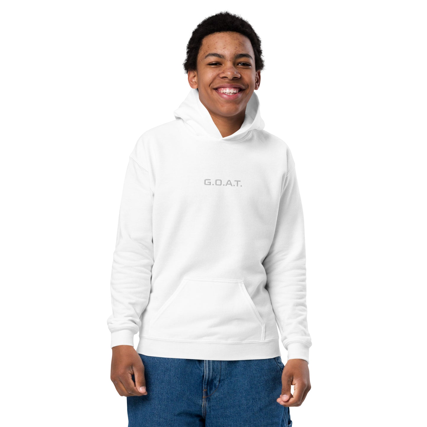 "Kids G.O.A.T. Hoodie - Greatest of All Time, Child's Goat Sweatshirt, Trendy Toddler and Youth Sizes, Cozy and Stylish